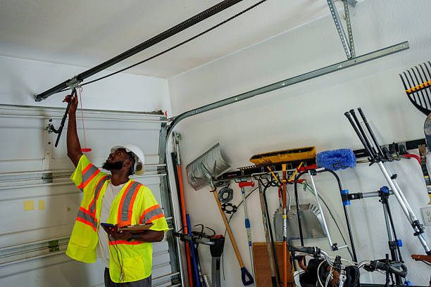 Professional Garage Door Panel Replacement technician working in Mantua, UT